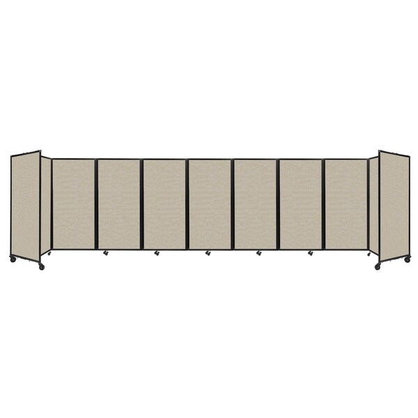 Room Divider 360 Folding Portable Partition 25' x 6' Sand Fabric